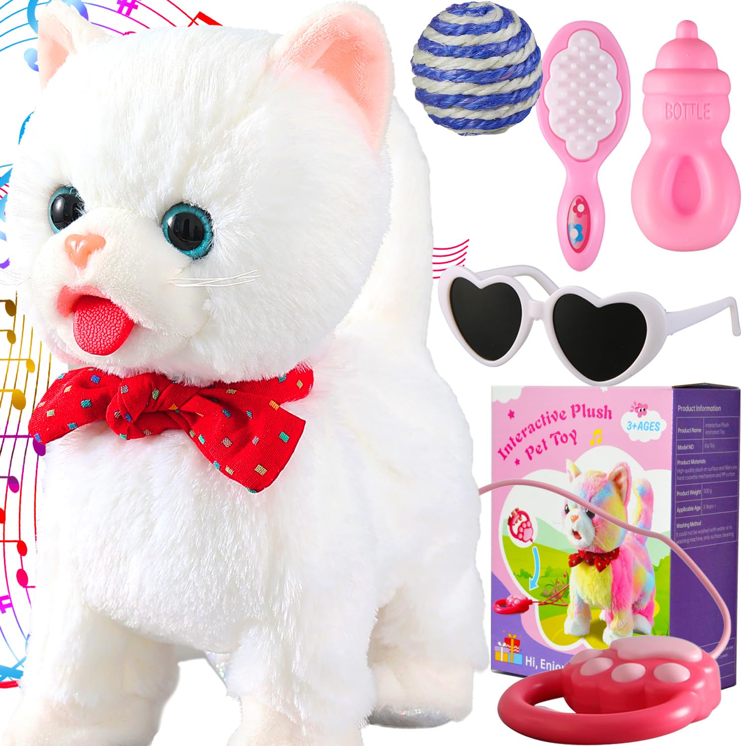 Sigikids シギキッド CAT WALK-PETS Amazon.com: Gray Leash Walking Cat Set Interactive Talking